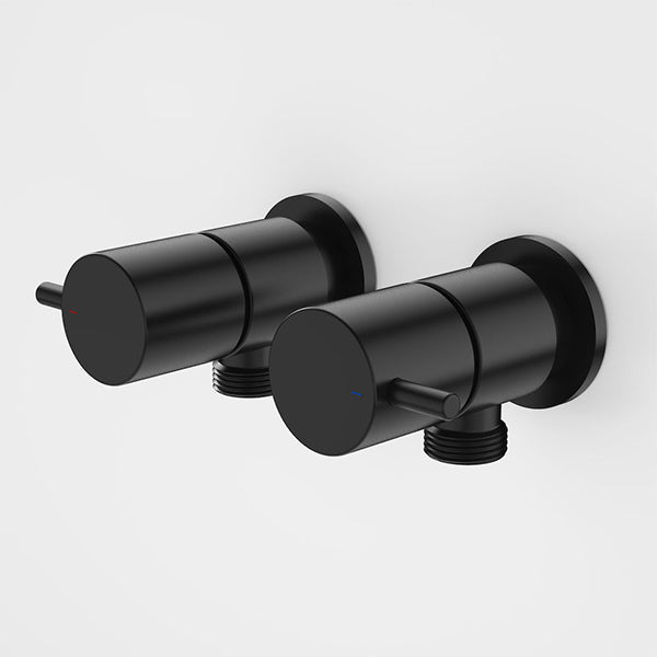Caroma Luna Lever Lead Free Washing Machine Tap Set Black