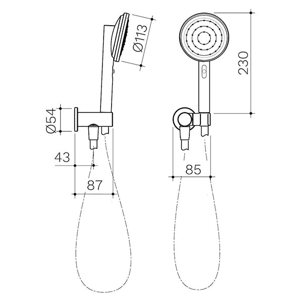 Caroma Urbane II Hand Shower Gunmetal