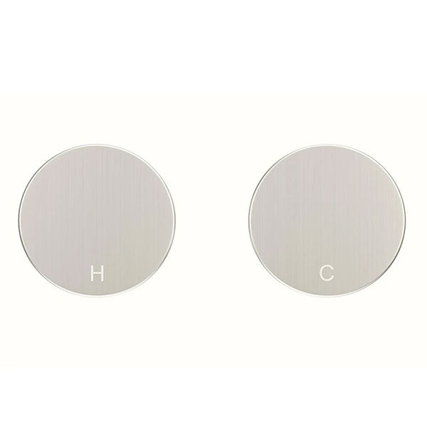 Meir Circular Wall Taps Brushed Nickel