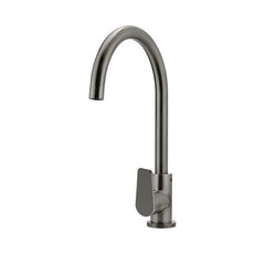 Meir Paddle Round Gooseneck Kitchen Sink Mixer Tap Shadow - The Blue Space