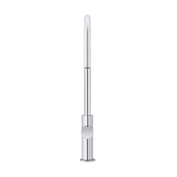 Meir Pinless Round Pull Out Kitchen Sink Mixer Tap Chrome