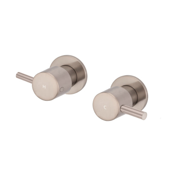 Meir Round Quarter Turn Wall Top Assemblies Champagne