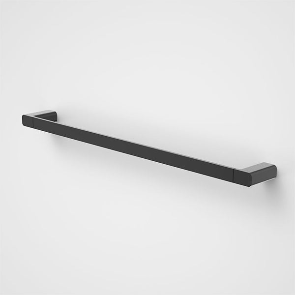 Caroma Luna Single Towel Rail Satin Black 630mm - The Blue Space